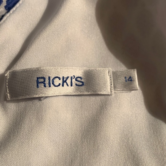 Ricki’s Blue White Fit & Flare Sleeveless Dress - Picture 7 of 8